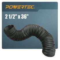 POWERTEC 2 1/2'' x 36'' Dust Collection Hose, Flexible 2.5 Inch Dust Collector Hose for Table Saw, Drill Press, Woodworking and Wood Shop Dust Collection System (70198)
