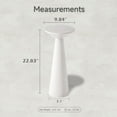 thumbnail image 2 of Hanyu Farmhouse Tall Pedestal End Table Small Solid Wood Martini Table Plant Stand Modern Round Drink Table for Small Space Living Room, White, 2 of 15