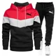 thumbnail image 4 of Traje deportivo con estampado de marca para hombre, sudadera con capucha y pantalones deportivos a la moda, traje informal de calle, otoño e invierno, 2024, 4 of 4