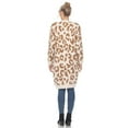 thumbnail image 4 of White Mark Women's Maternity Leopard Sherpa Cardigan, 4 of 6