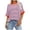 Orange*, variant on RUTAYY Women's T-Shirts Summer Casual Crew Neck Loose Striped Short Sleeve Comfortable Breathable Daily Wear Vibrant Holiday Tops