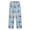 thumbnail image 2 of Butterfly and Flowers Pattern Pajama Pants Soft Lightweight Lounge Pants Bottoms Sleep Pants Warm Comfy, 2 of 9