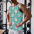 thumbnail image 5 of Gukieu Pig And Flower Print Men's Quick Dry Fitness Vest, Round Neck Sleeveless Fitness Bodybuilding Top-XX-Large, 5 of 7