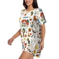 thumbnail image 2 of Kdxio Funny Farmers Print Pajamas Sets for Women Short-Sleeved Pjs with Lounge Shorts Two Piece Sleepwear S-4XL, 2 of 8