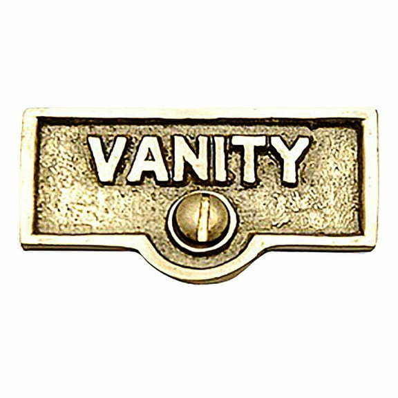 Switch Plate Tags VANITY Name Signs Labels Lacquered Brass Traditional Engraved Wall Light Switch Cover Labels Renovators Supply