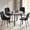 Black, variant on NORDICANA Kitchen Table and Chairs Set for 4, 37" Grey Round Dining Table with Hooks, Solid MDF Faux Wood Tabletop, Grey Velvet Dining Chairs Upholstered