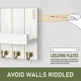thumbnail image 4 of Rebee Vision Key Holder Wall Mount - Decorative Key and Mail Organizer for Wall with Shelf - Entryway and Living Room Decor(White), 4 of 6
