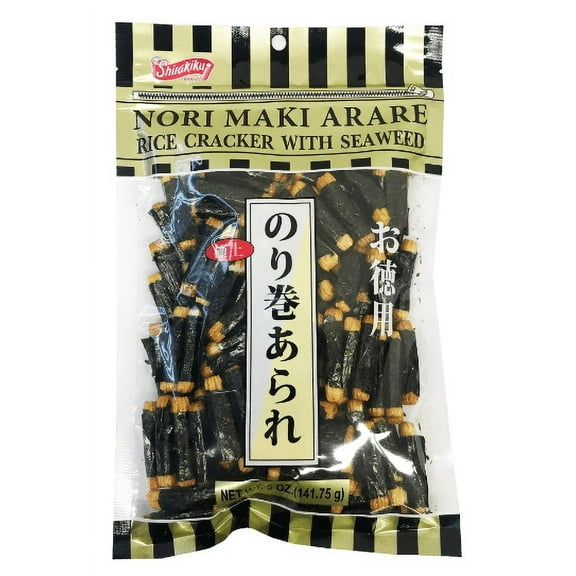 Shirakiku Nori Maki Arare Rice Crackers with Seaweed 5 oz(141.75 g) Pack of 1