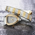thumbnail image 3 of Gold Snake Women Watch Full Steel Quartz Wristwatches Hip Hop Bracelet Watch, 3 of 4