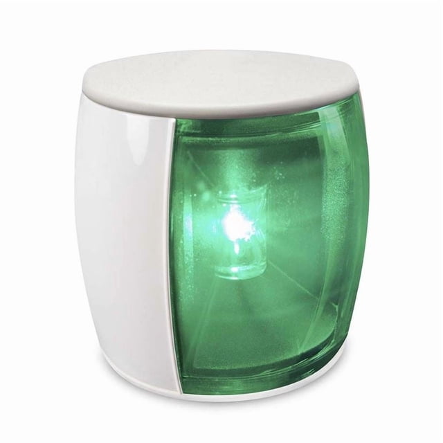 Hella Marine Lights Navigation Light 017.461-011 NaviLED PRO; Starboard Light; Less Than 2 Watt Power Consumption; 2 Nautical Miles Visible Distance; IP67 Protection; LED Bulb; Green Lens; White