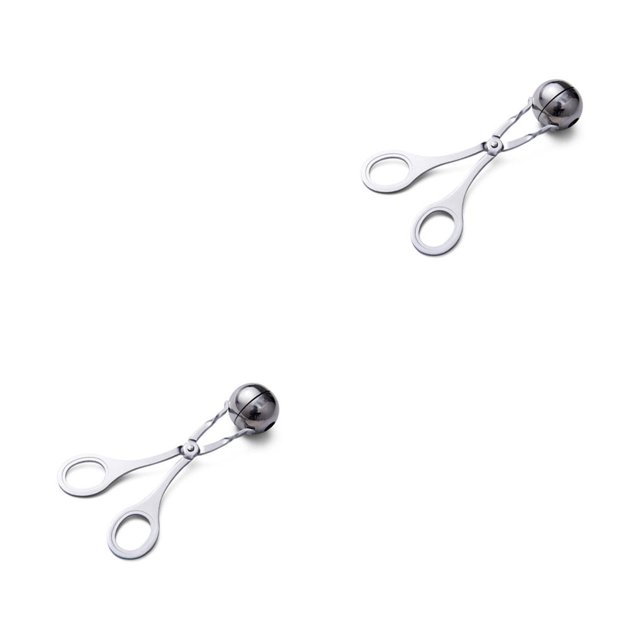Monstrate Clip para hacer albóndigas, molde de acero inoxidable, utensilios de cocina reutilizables para el hogar S 2Conjunto