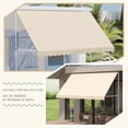thumbnail image 6 of AECOJOY Manual Retractable Awning, 118" Non-Screw Outdoor Patio Awning, Adjustable Pergola Sun Shade Cover with UV Protection, Ideal Outdoor Canopy for Window or Door, Beige, 6 of 7