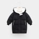 thumbnail image 3 of Chaqueta acolchada de plumón para niños y niñas, cárdigan informal de longitud media con capucha, Color sólido, invierno, 2024, 3 of 5