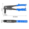 thumbnail image 3 of Rivet Gun Kit Heavy Duty Single Hand Manual Riveter with 40 PCS Rivets 4 Interchangeable Heads 3/32 Inch 1/8 Inch 5/32 Inch 3/16 Inch for Metal Automotive Railway Blue, 3 of 7