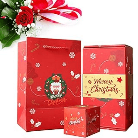 On Clearance Surprise Gift Box Explosion,2025 New Funoio Surprise Gift Box,Surprise Gift Box Explosion for Money,Funoio Box,Surprise Box Gift Box for Money,Pop-Up Explosion Gift Box (Red-16pcs)