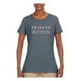 thumbnail image 2 of Don't Let Friends Alone Awareness Womens Graphic T-Shirt, Charcoal, X-Large, 2 of 3