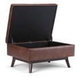 thumbnail image 3 of Allora Table Basse de Rangement en Similicuir Brun Selle, 3 of 6