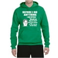 thumbnail image 2 of Wild Bobby, Office Dwight Quote Before I Do Anything, Pop Culture, Unisex Graphic Hoodie Sweatshirt, Kelly, X-Large, 2 of 4