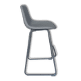 thumbnail image 2 of Banco Fijo ika Gris Piel PU Patas Metal Grupo Microtec Industrial Moderno Cocina Bar Minimalista Acojinado Grupo Microtec moderno, 2 of 9