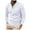 White, variant on QUINDOS Mens Shirts Men Fall And Winter Fashion Casual Fallow Button Solid Color Loose Crew-Neck Long Sleeve Crew-Neck Comfy Leisure T-shirt