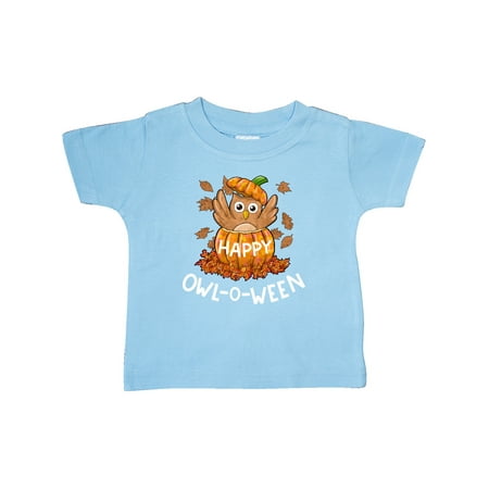 

Inktastic Happy Owl-o-Ween- Owl in Pumpkin Gift Baby Boy or Baby Girl T-Shirt