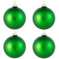 thumbnail image 2 of Northlight Boules de Noël en Verre à 2 Finitions - 4 Pouces (100mm) - Vert - 4ct, 2 of 6