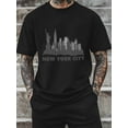 thumbnail image 5 of Men's T-Shirt NEW YORK Short Sleeve Casual Tee Classic Crew Neck T-Shirt for Men, XL, 5 of 6