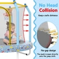 thumbnail image 3 of Trampolín de 55 pulgadas para niños Trampolín para niños pequeños de interior y al aire libre con aro de baloncesto, 3 of 5
