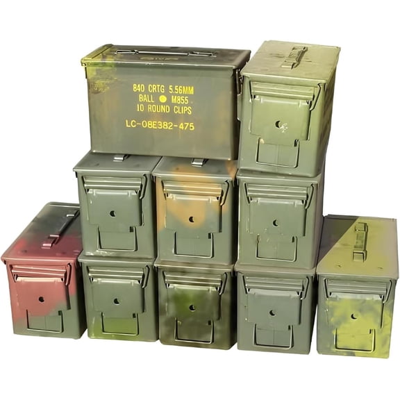 AMMO CAN MAN 50 Cal Ammo Can (10 Pack) - Waterproof Containers for Any Storage