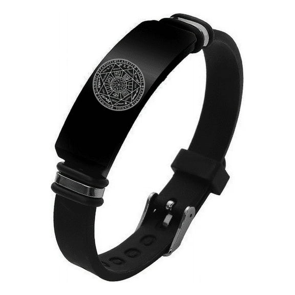 The Seals of Seven Archangels Bracelet Boys Girls Women Men Silicone Talisman Amulet Wristband Religious Prayer Jewelry for Kids Adults