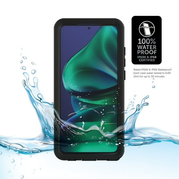 Body Glove Tidal Waterproof Phone Case for Motorola moto g STYLUS (2025) - Black/Clear