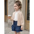 thumbnail image 7 of Afdoent Girls Cardigan Sweater Casual Open Front Knitted Sweater Basic Pullover Fall Clothes for Kids 6-8 Years, 7 of 7