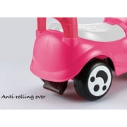 Timate: Push & Ride Racer - Pink & Monkey - Foot-To-Floor Car Ride-On, Push Handle, Air Horn, Anti-Rolling Design, Seat Storage, Toddlers Ages 1-2