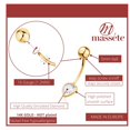 thumbnail image 2 of Belly Button Rings 14k Yellow Gold Navel Rings Simulated Diamond Heart Bezel Set Stud Body Piercing, 2 of 6