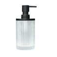 thumbnail image 5 of Better Homes & Gardens Ribbed Glass and Metal Soap Pump, White with Black Accents, 5 of 7