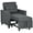 DARK GREY#2, variant on Sleeper Sofa, HOMCOM 3-in-1 Convertible Chair Bed, Multi-Functional Single Sofa Bed, Pull Out Sleeper Chair with Adjustable Backrest, Pillow, and Pockets, Gray, Dark Grey Sofa Beds