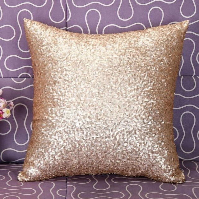 TIMIFIS Throw Pillows Throw Pillow Covers Solid Color Glitter Sequins Throw Pillow Case Cafe Home Decor Cushion Covers Home DecorFall