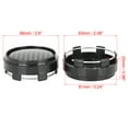 thumbnail image 2 of 4 Pcs 66mm 6 Lugs Matte Black Carbon Fiber Pattern Car Wheel Tyre Center Hub Caps Cover Protector, 2 of 4