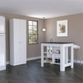 thumbnail image 2 of Pemberly Row 2 Piece Kitchen Set Kitchen Island and Kitchen Pantry in White Onyx, 2 of 6