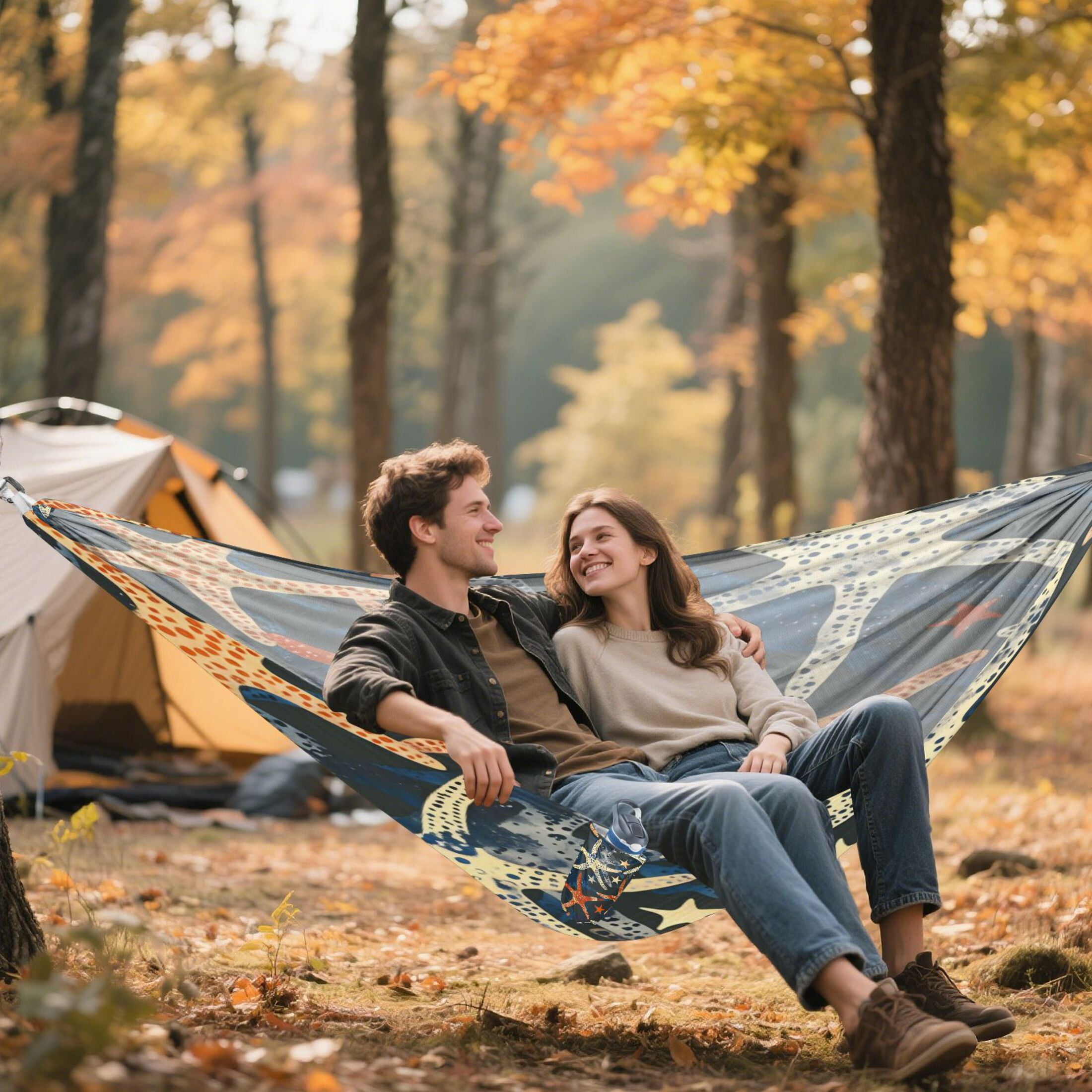 Hammock Camping Hammock Nylon Portable Hammock Travel Camping Hammock Multicolor Starfish