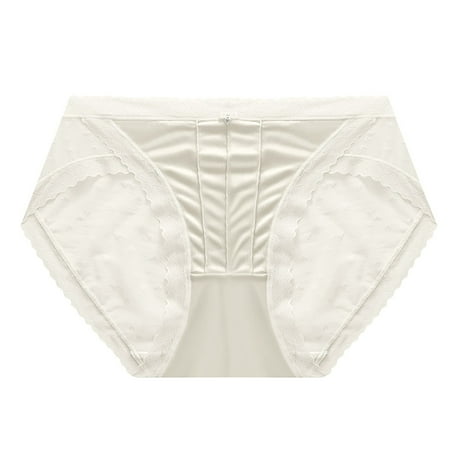 ameIAEA Silk Brief Underwear for Women Lace Trim Bow Comfy Stretch Underpants Mesh Breathable Panties