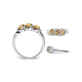 thumbnail image 3 of Gem & Harmony 1/2 Carat Three Stone Citrine Ring in Sterling Silver for Women, 3 of 4