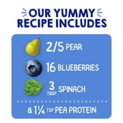 Happy Tot Organics Fiber & Protein, Stage 4, Pears Blueberries & Spinach Organic Tot Food, 4 oz. (8 pack)