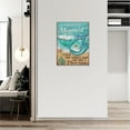 thumbnail image 4 of Mermaid Tail Wall Art Teal Beach Bathroom Pictures Mermaid Wall Decor Canvas Prints Painting Modern Home Framed Artwork Gifts For Girls Room Bathroom Bedroom 12"x16", 4 of 6