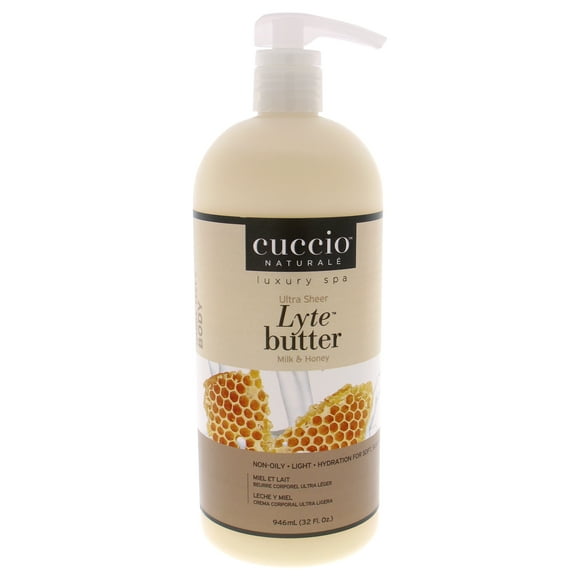 Ultra Sheer Lyte Butter - Milk and Honey by Cuccio Naturale for Unisex - 32 oz Body Butter