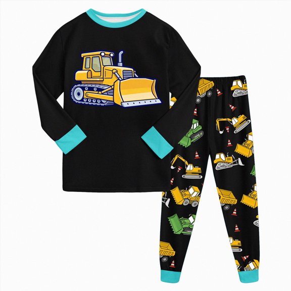 Leey-World Bamboo Viscose Toddler Pajamas Boys Girls Baby Pjs Sets Kids Long-Sleeve Snug fit Sleepwear 6-12 Months 12-24 Months 2t 3t 4t 5t 6t 7t 8t 9t Children(Black,7-8 Years)