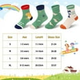 thumbnail image 7 of 10 Pairs Kids Boys Fun Novelty Socks Toddler None Slip Cotton Crew Dress Socks Cartoon Dinosaur Car Shark Stripes, 7 of 7