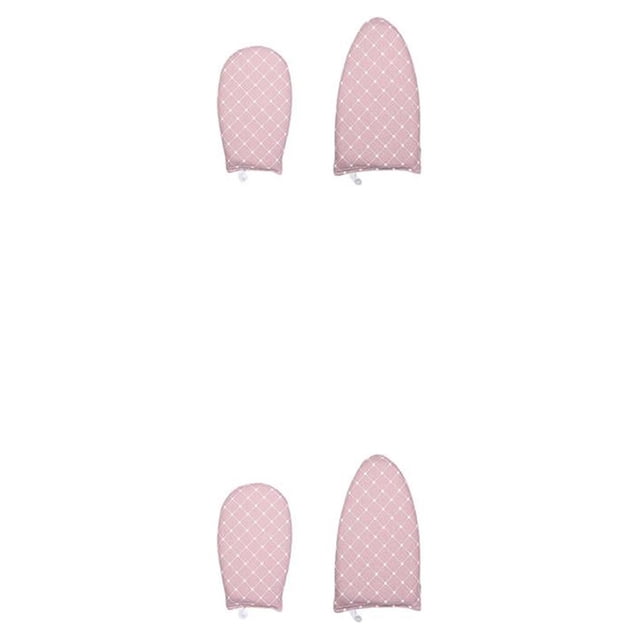ZheElen 2 Pieces Garment Steamer Gloves Ironing Board Holder Breathable Pad Sleeve Portable 4 Layers Replacement Accessory Pink 2Set