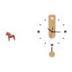 thumbnail image 1 of Figura de escritorio,Estatua de caballo Dala tradicional sueca,artesanía,Figura creativa de caballo de Dalecarlian,Reloj de pared,Reloj de pared decorativo para baño o dormitorio, 1 of 8