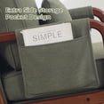 thumbnail image 2 of Bonzy Home Mid-Century Modern Accent Chair, Upholstered Lounge Reading Armchair with Side Storage Pocket & Lumbar Cushion, Comfy Fabric Chair for Living Room Bedroom, Green, 2 of 9